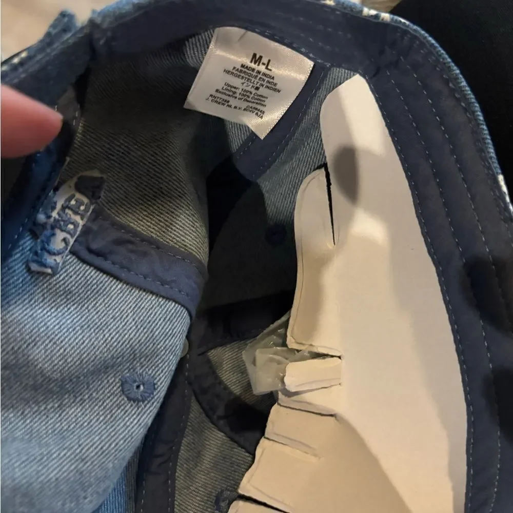 J. Crew Blue Floral Baseball Cap